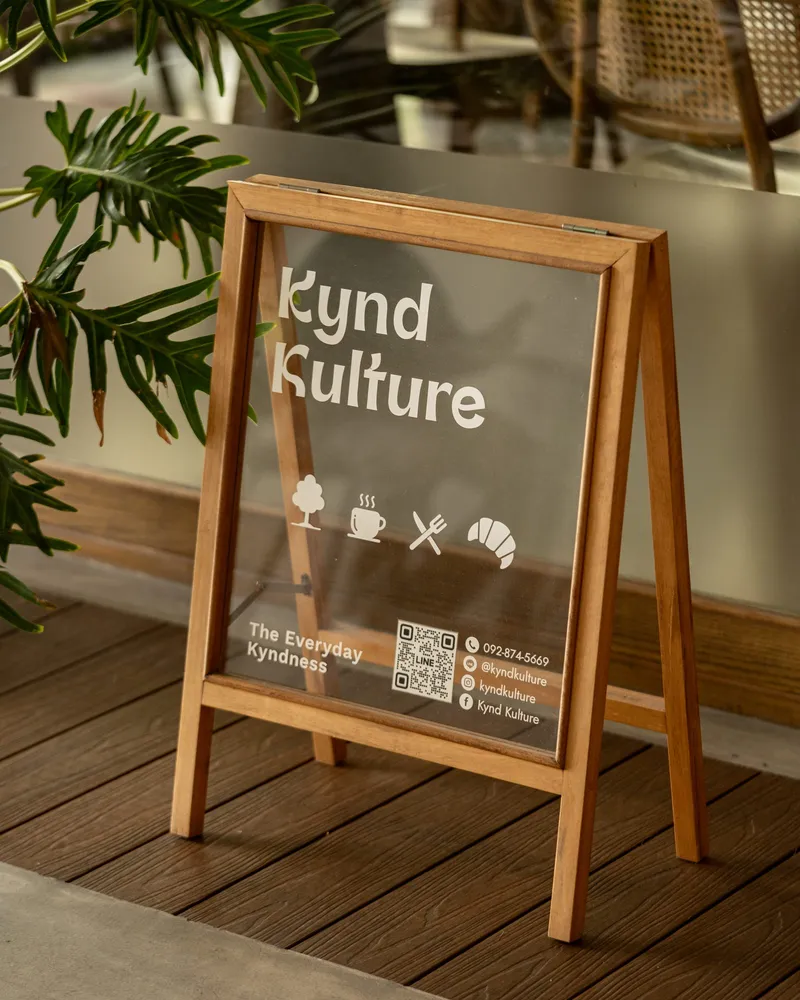 Kynd Kulture sandwich board sign